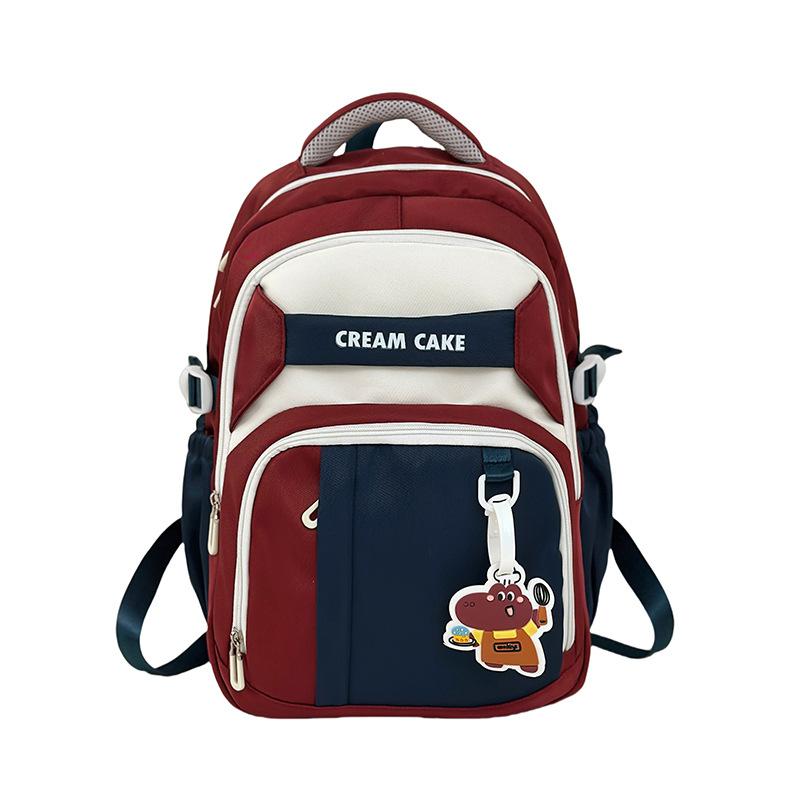 Рюкзак для женщин Новый Высокая ценность Большая вместимость Повседневный рюкзак Трендовый и модный Легкий Школьный рюкзак с мультяшным медведем With pendant