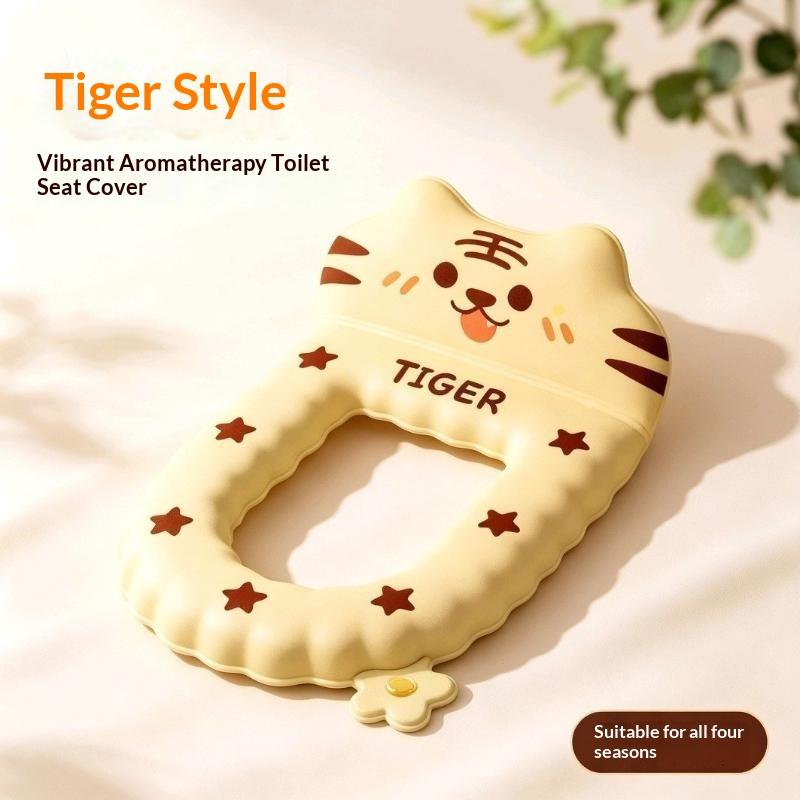 Cartoon Eva Soft Warm Washable Toilet Seat Cover With Backrest Aromatherapy Pod For Bathroom Great Finds For The Home