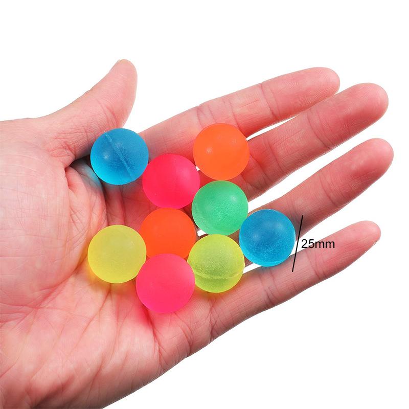 12/24pcs Children Elastic Ball Toys Bouncing balls Rubber Colored Float Ball Indoor Fun Ball Egg Twisting Machine Toy TMZ