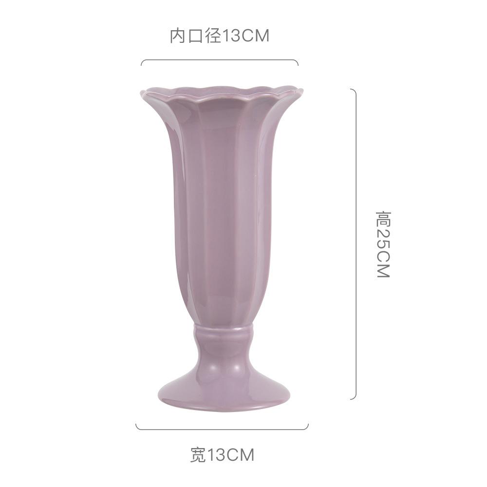 French Ceramic Vase Ins High Value White Cream Style High Sense Roman Medieval Vase