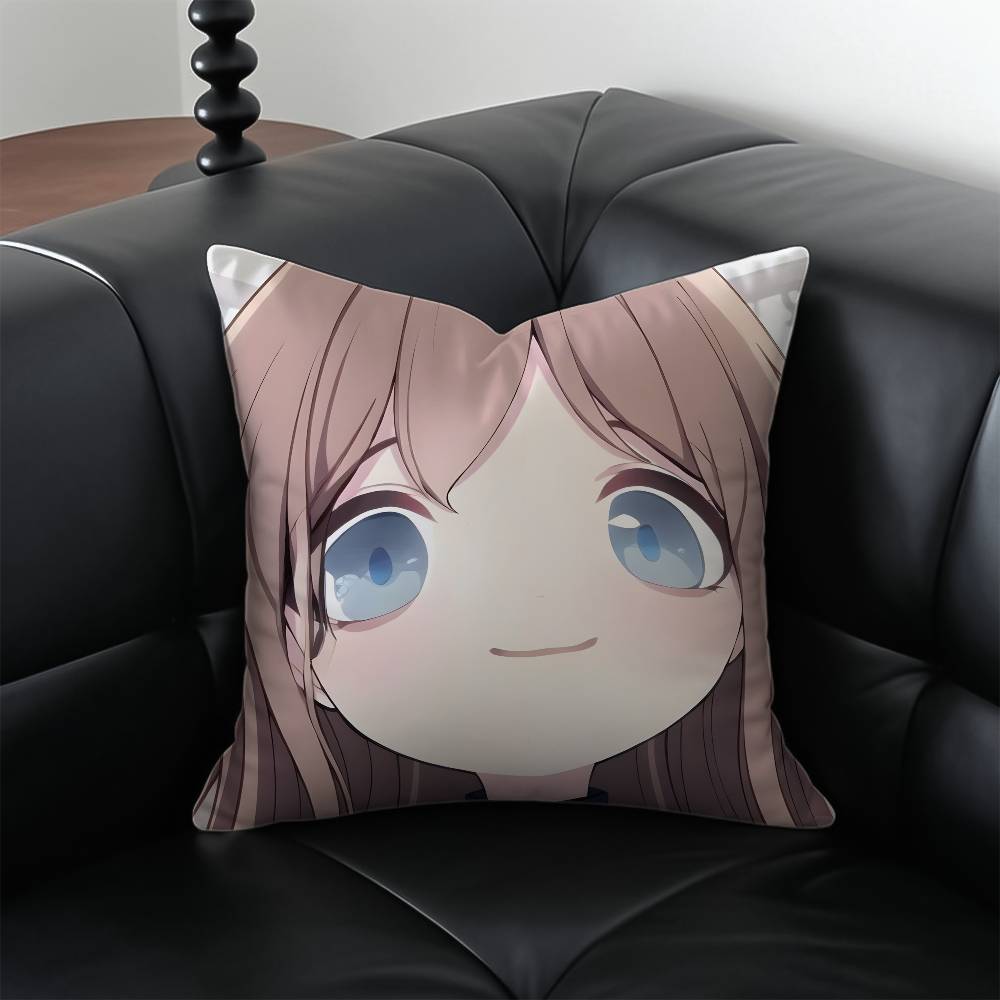 Cartoon BanG Dream Its MyGO-Cute Pillow Case Anti-dustmite Pillowcase Invisible Zipper Silky Short Plush Sofa Cushion Cover