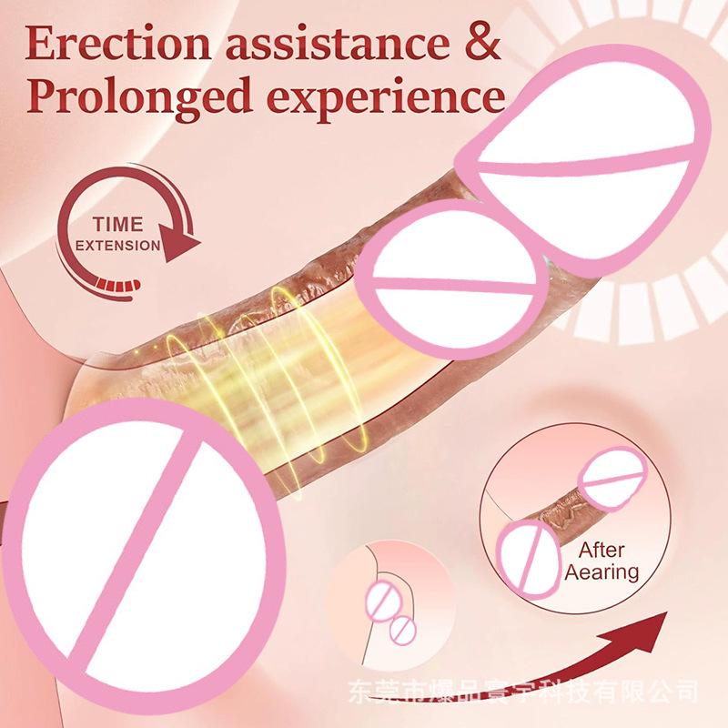 Cross-Border Liquid Silicone Penis Sleeve: Extended & Thickened Dildo for Men