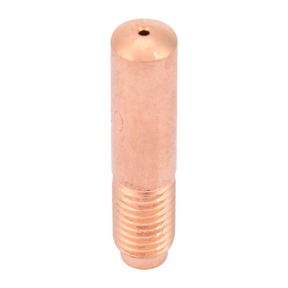 10 Pcs Copper MIG Welding Contact Tips Smooth Surface Copper Contact Tips For Miller Torch