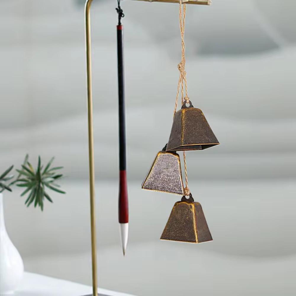 

Handmade Hemp Rope Bell DIY Wall Hanging Bells 5-style Iron Bell Chime Wedding