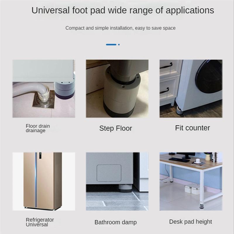 

FTS 4PCS Washing Machine Height Increase Pads Washing Machine Dryer Support Stand 6CM