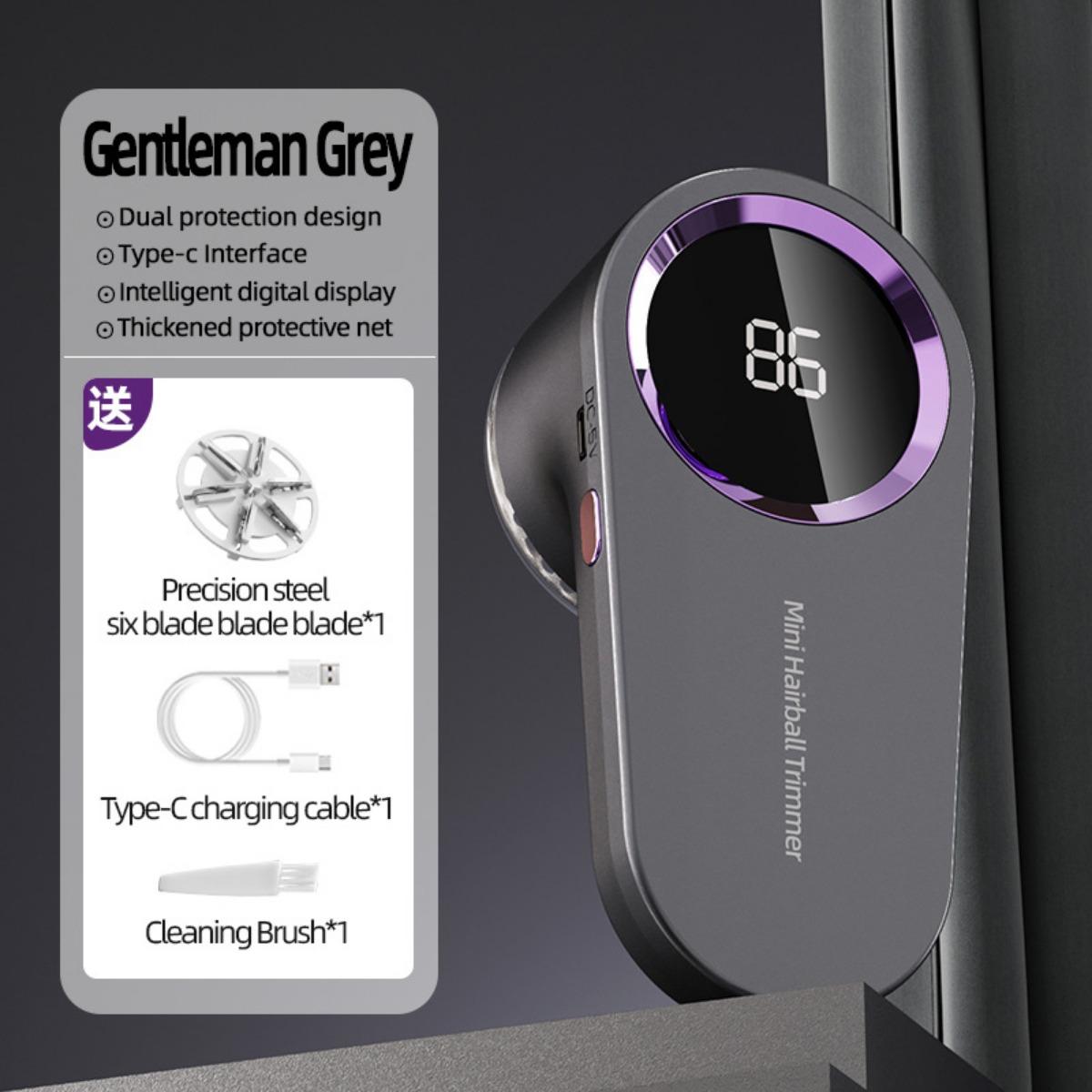 

Ручная бритва для ткани и триммер для одежды с цифровым дисплеем, долговечной батареей для использования дома и в дороге, устройство для снятия одежды серый