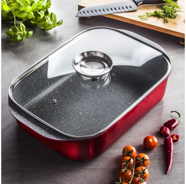 

Алюминиевая жаровня с крышкой AMBITION JASPER RED 40,5 x 25 см
