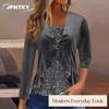 JPNTKY Women's Fashion Casual V-Neck Long Sleeve Blouses & Shirts