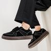 Shoes For Men'S Designer Sneakers  Summer Fashion Retro Lace-Up Student Men'S Trainers Leather Casual Walking Shoes