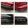2Pcs Chrome Car Exhaust Tail Pipes Decoration Frame Throat Pipe Modified Cover Trim for - A6 C7 2016-2018