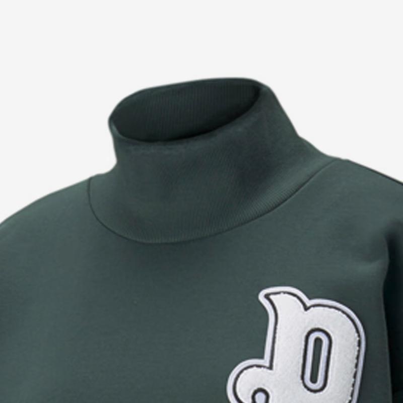 Puma Sportovní lifestylová série Mikina s potiskem písmen se stojáčkem a dlouhým rukávem Dámské topy Tmavě zelená 534387-80