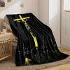Jesus on Cross Blanket  Printed Blanket for Living Room Bed Couch lunch break Soft Cozy Blanket for Friend's festival Gift