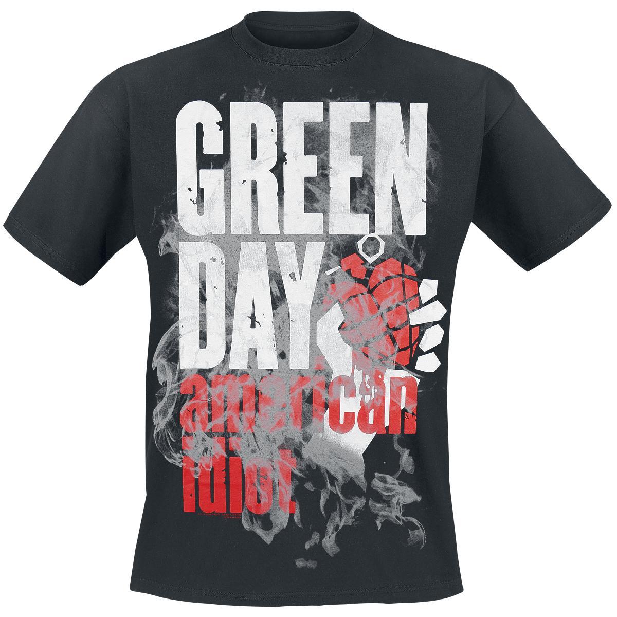 

GREEN DAY - Дым Американский Идиот - Футболка Мужская Женская Топы S,M,L,XL,2XL Новый Официальный Мерч S
