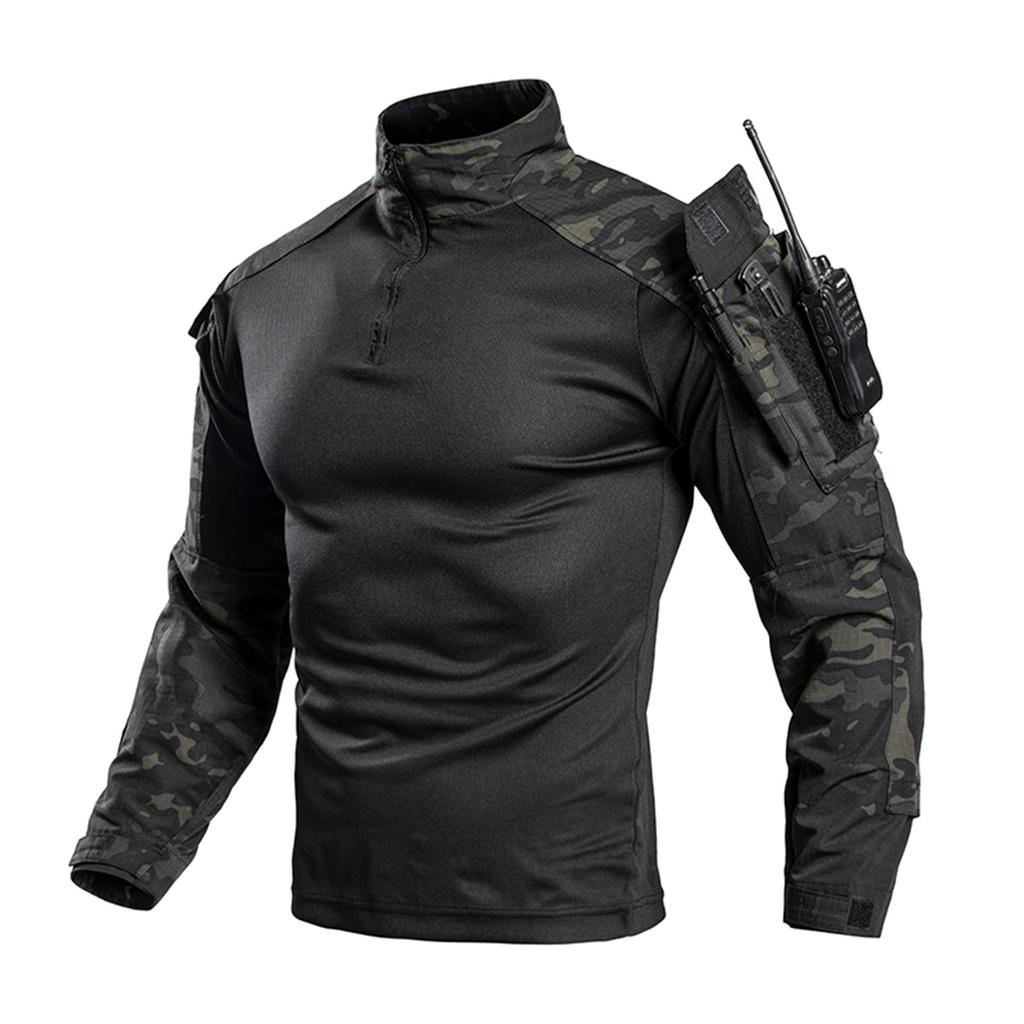 Men's Summer Long Sleeved American Camouflage Outdoor Training Suit