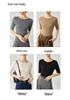 Yangtze Fine Spun Wool One-Shoulder Mid-Sleeve Women's Slimming T-Shirt, Spring Pure Color Elegant Base Layer Top
