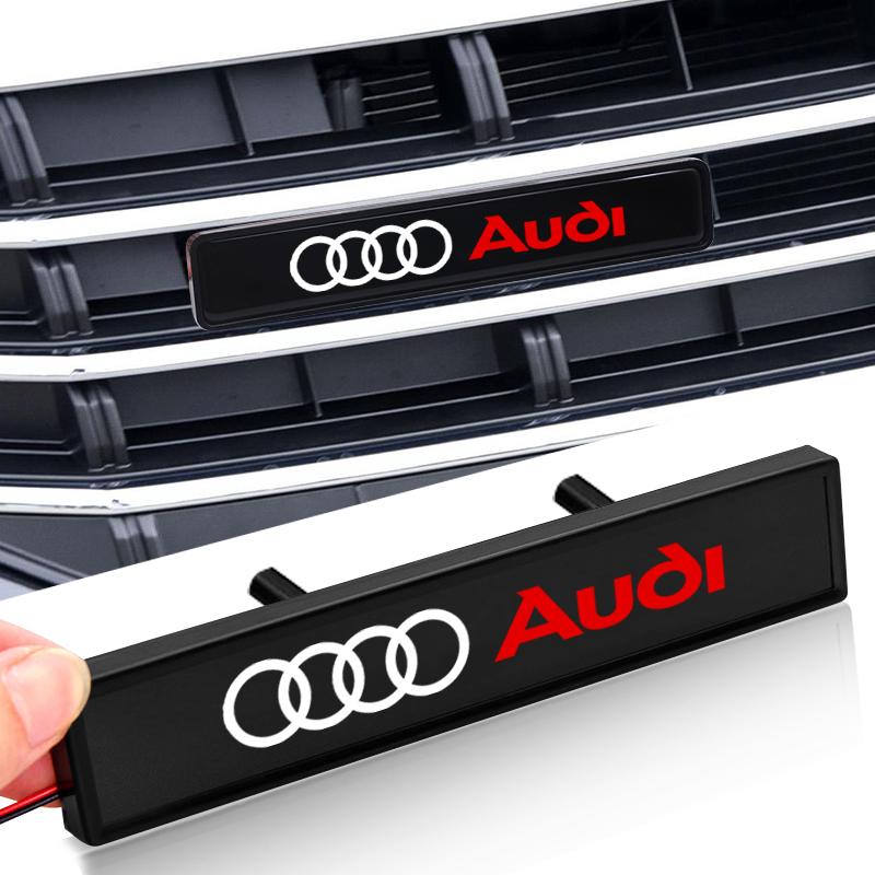 1Pcs Car Decorative LED Lights Front Hood Grille Badge Styling For Audi S4 S3 S5 S6 S7 S8 RS3 RS4 RS5 RS6 A6L A4L A3 A4 A7 A5 Q3 Q5L Q7 Q2L TT
