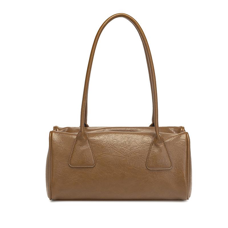 Einfache Unterarmtasche Bowlingtasche Damen Retro Baguette-Tasche Dreieckstasche Damen Schulterhandtasche Damen