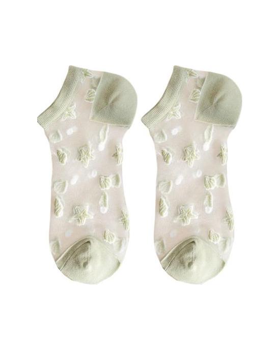 Chaussettes d'été respirantes à usage quotidien en Polyester, chaussettes invisibles de conception transparente, chaussures