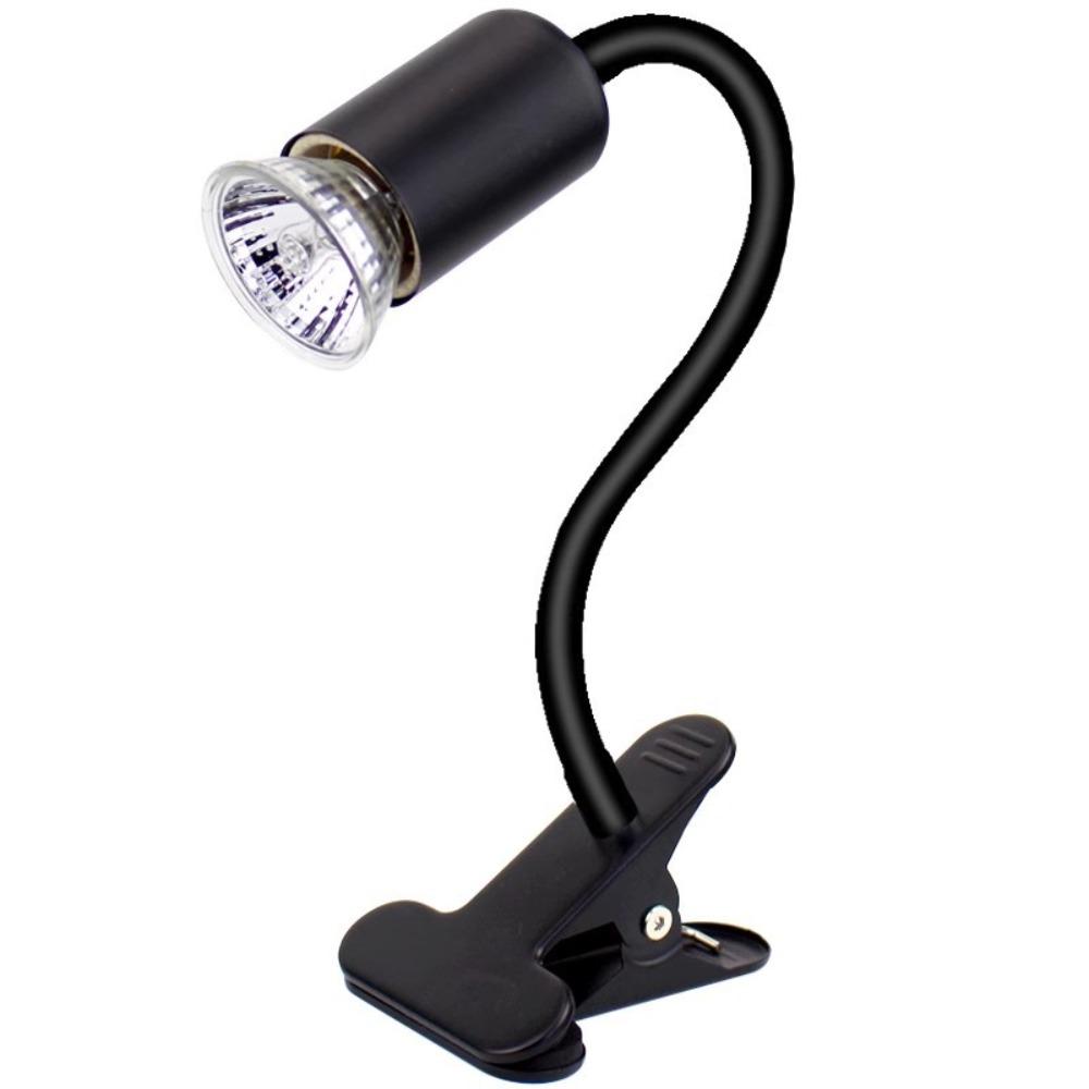 Curved Long Holder Turtle Basking Lamp Clip-on Lamp Holder Pet Heat Bulb  Temperature Controller