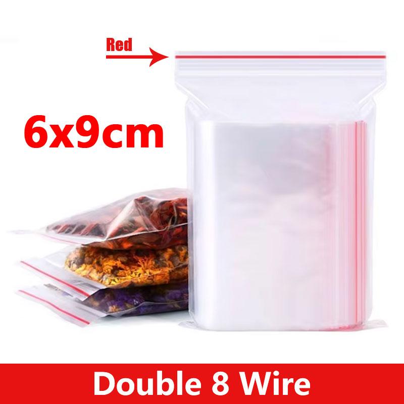 Thicken Zipper Sealed Bags Clear Plastic Storage Bag for Small Jewelry Food Packing Reclosable Transparent Ziplock Sealing Bag