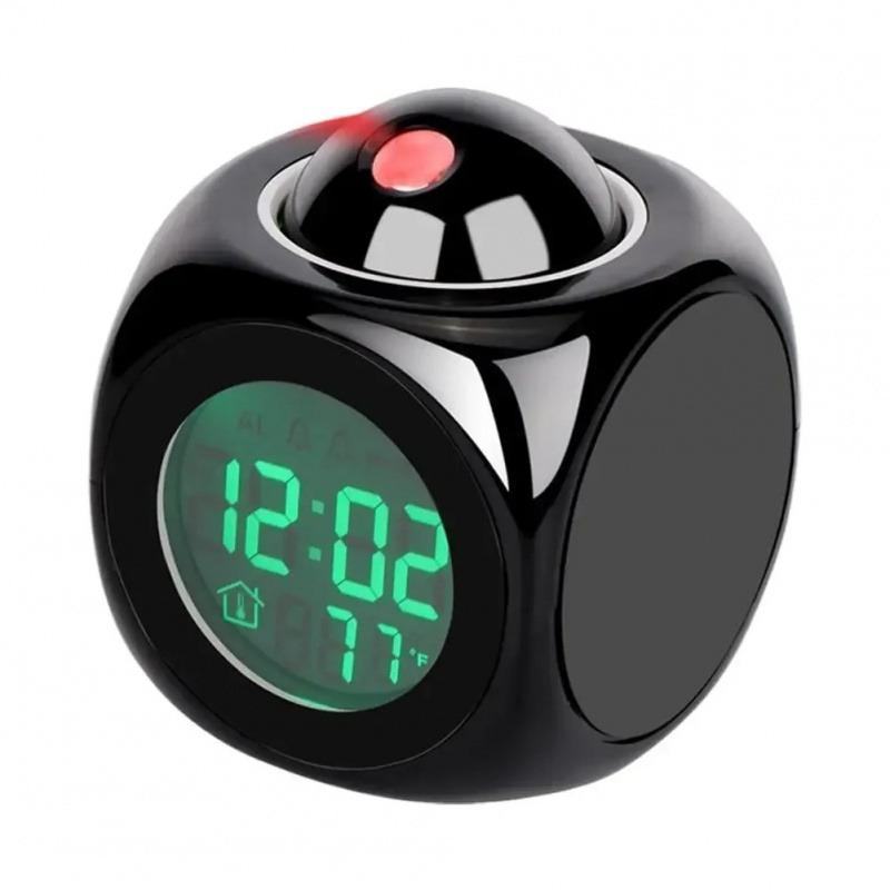 Multifunctional Projection Alarm Clock Glow-in-the-Dark Digital Clock Bedside Alarm Clock with Temperature and Humidity Display