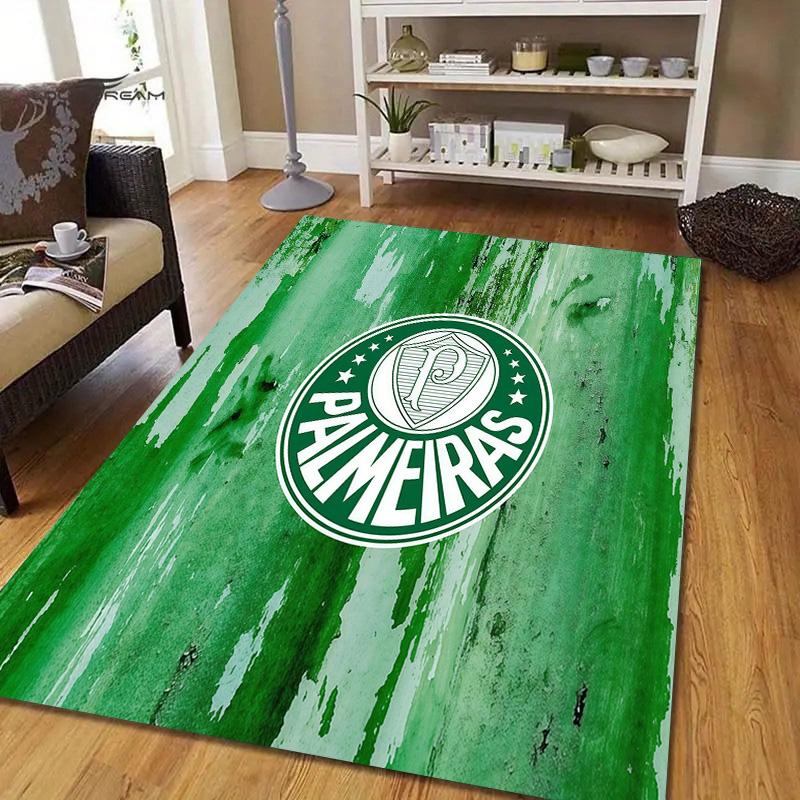 SE Palmeiras Flannel Pattern Square Carpet,Area Rug,Carpet Rug for Living Room Bedroom Sofa Playroom Decor,Non-slip Floor Mat