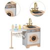 Kids Washing Machine Plays Set Wooden Play Washing Machine Toy Toddlers Kids