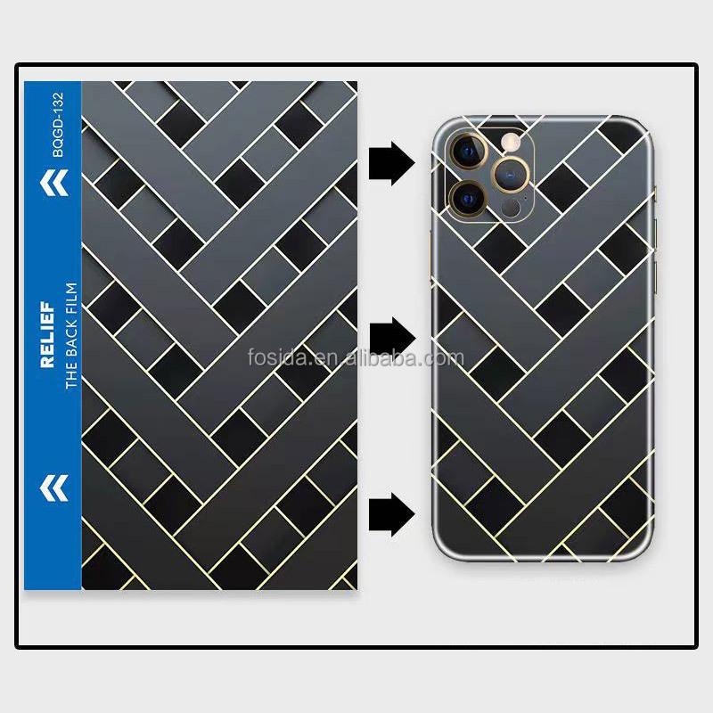 3D DIY Pvc Skin Phone case Universal Custom Vinyl Phone Skin Sticker for Mobile Phone Skin чёрный