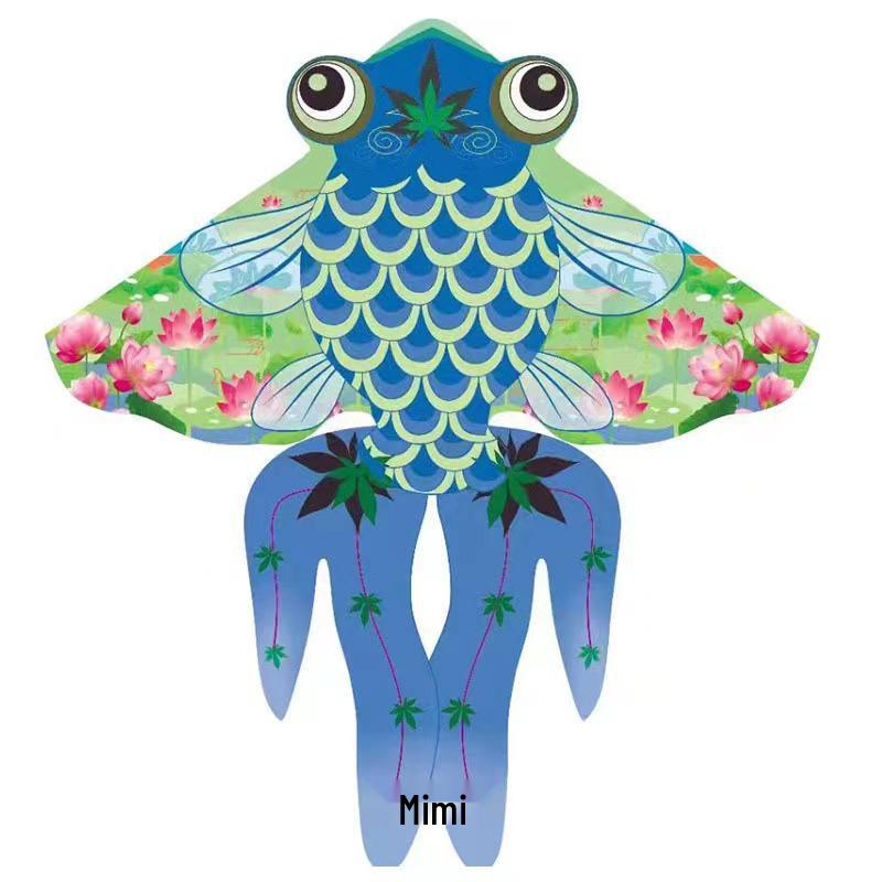 Goldfish Kite - National Style, Multi-Size, Easy-Fly for Adults & Kids 1.2m Purple Goldfish