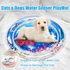 Interactive Sensory Play Mat with Air Pump Summer Cooling Pad Cat Water Bed Playmat for Indoor Cats