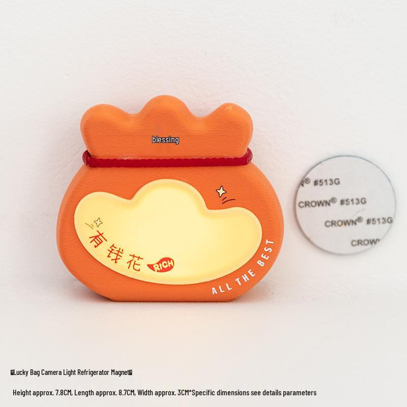 3D Cute Gold Ingot Fu Character Magnet - New Year & Housewarming Decor