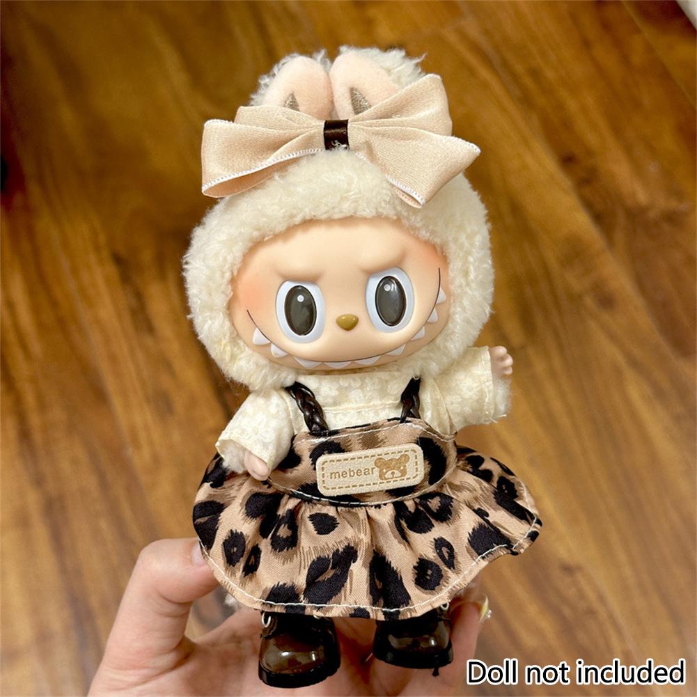 For 17cm Labubu Doll Clothes Fashion Clothes Hoodies Dresses Doll Clothes Color Match Shirts Dolls Accessories Cute Decoration Little Clothes