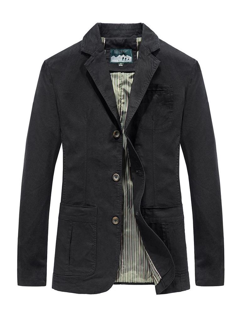 Men's Plus Size Autumn Cotton Outdoor Business Casual Jacket