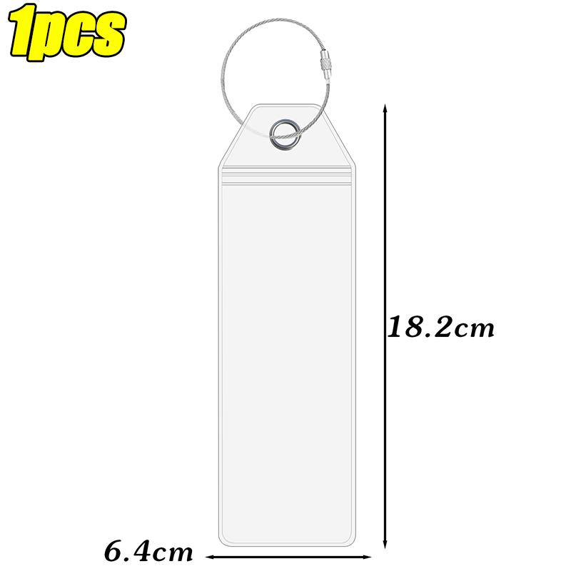 

New Transparent Cruise Luggage Tag for Travel PVC Plastic Waterproof Luggage Tags Holders for Steel Loops Keyring Baggage Labels