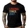 Legend Since 2007 Years Old 16th Birthday Graphic Tees Men Luxury T-Shirt T Shirts
