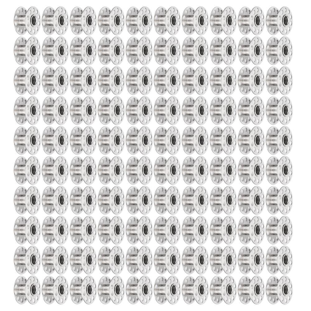 100pcs Iron Plating Sewing Machine Bobbin Household Generic Universal Bobbin Durable Metal Bobbin Home Sewing