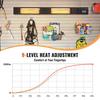 Infrared Heater 3000W Electric Space Heater Remote Control 9 Speeds Timer