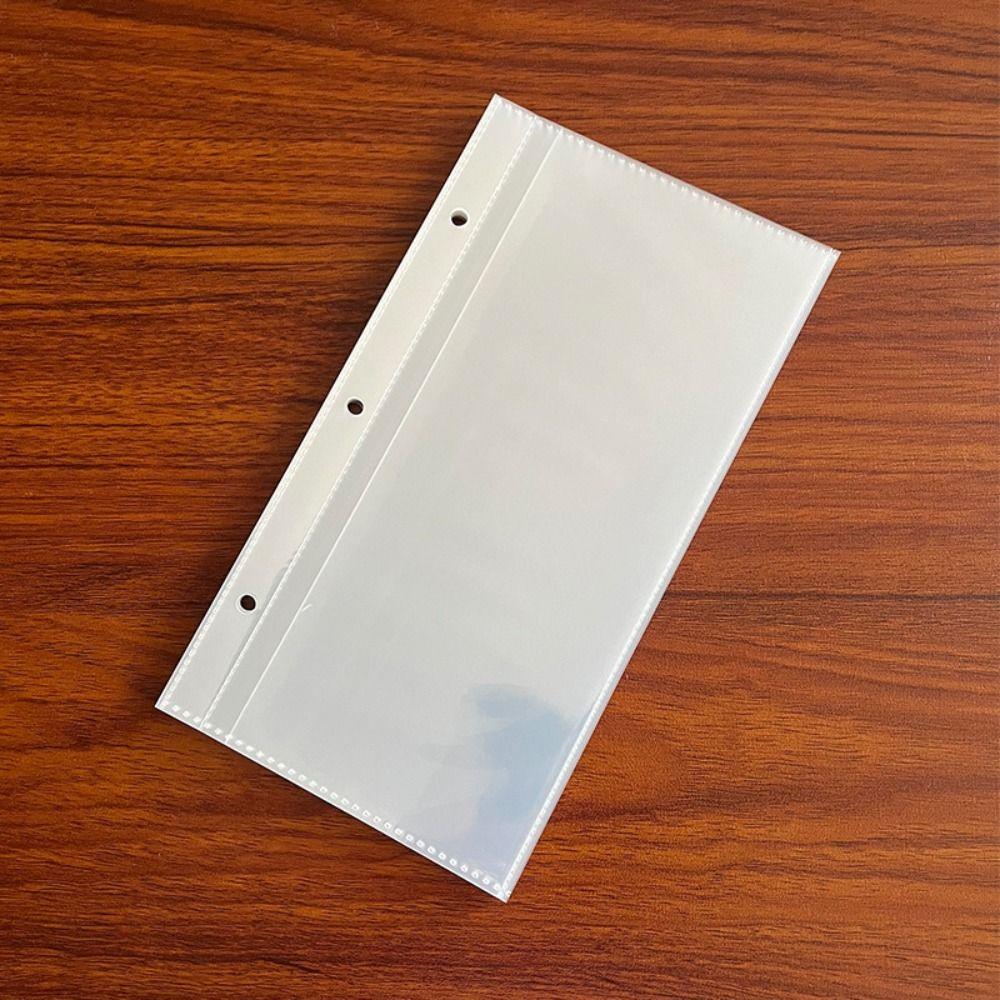 Water Resistant A6 Card Sleeves Double Sided 3 Holes Binder Insert Transparent Card Page Card Collection