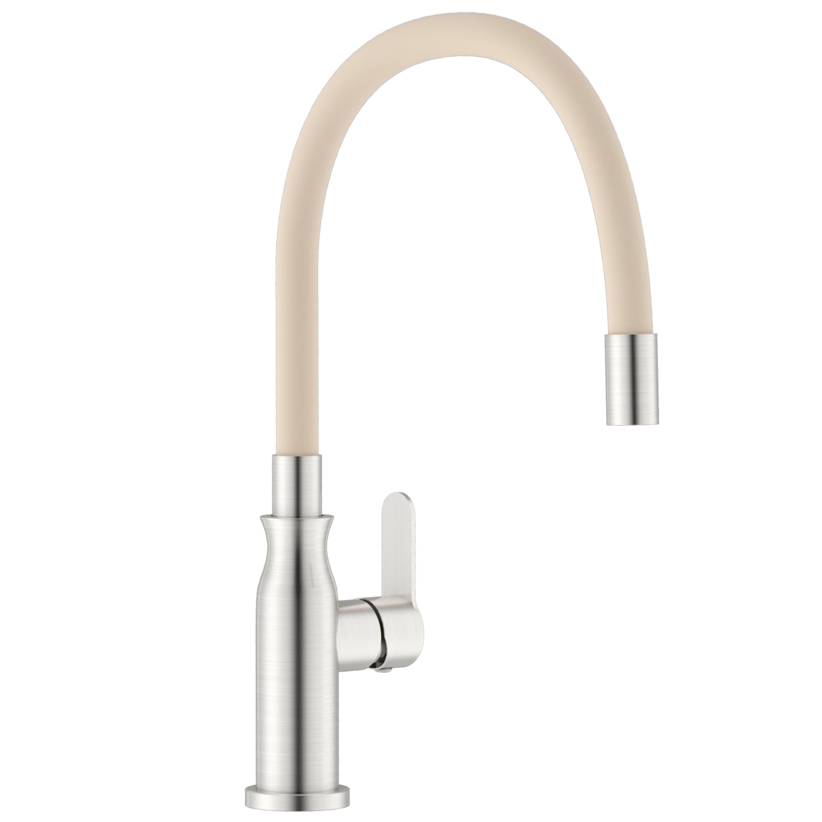 

APPASO Silicone Tube Kitchen Swivel Mixer SUS304 Stainless Steel Single Handle Mixer Mixer, 360° (Any Angle),