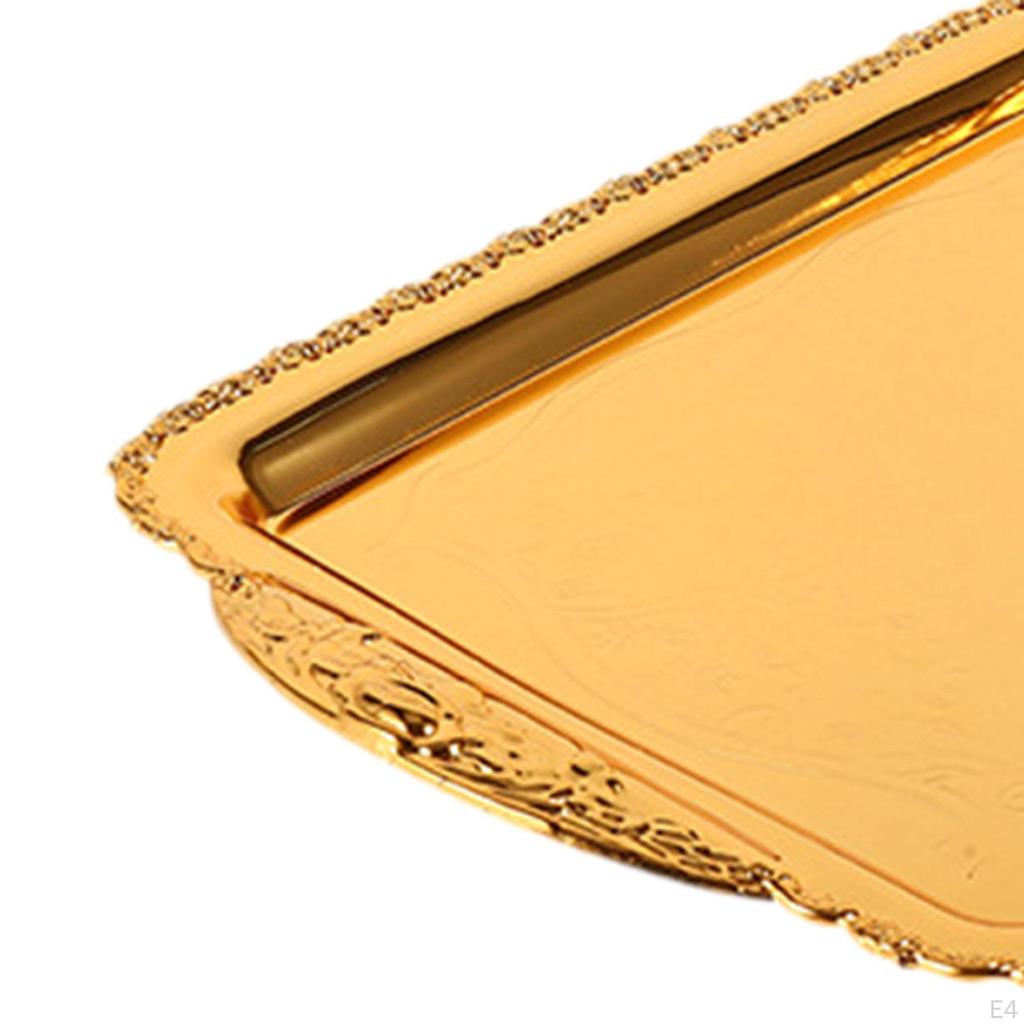 Decorative Fruit Tray Dessert Plate Easy To Clean Handcrafted Wearproof Rectangle Serving