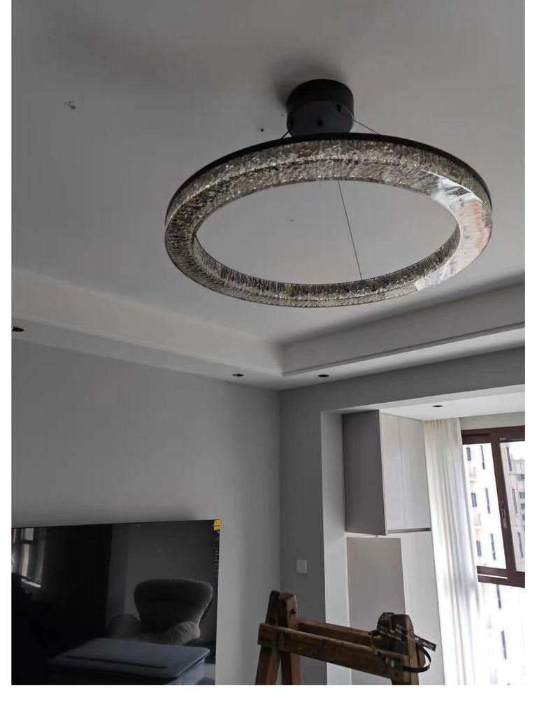 Luxury Italian Minimalist Resin Ceiling Chandelier for Living Room, Bedroom, or Restaurant