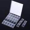 20 Grids Clear Nail Art Display Tray Glitter  Decor Storage Box Case