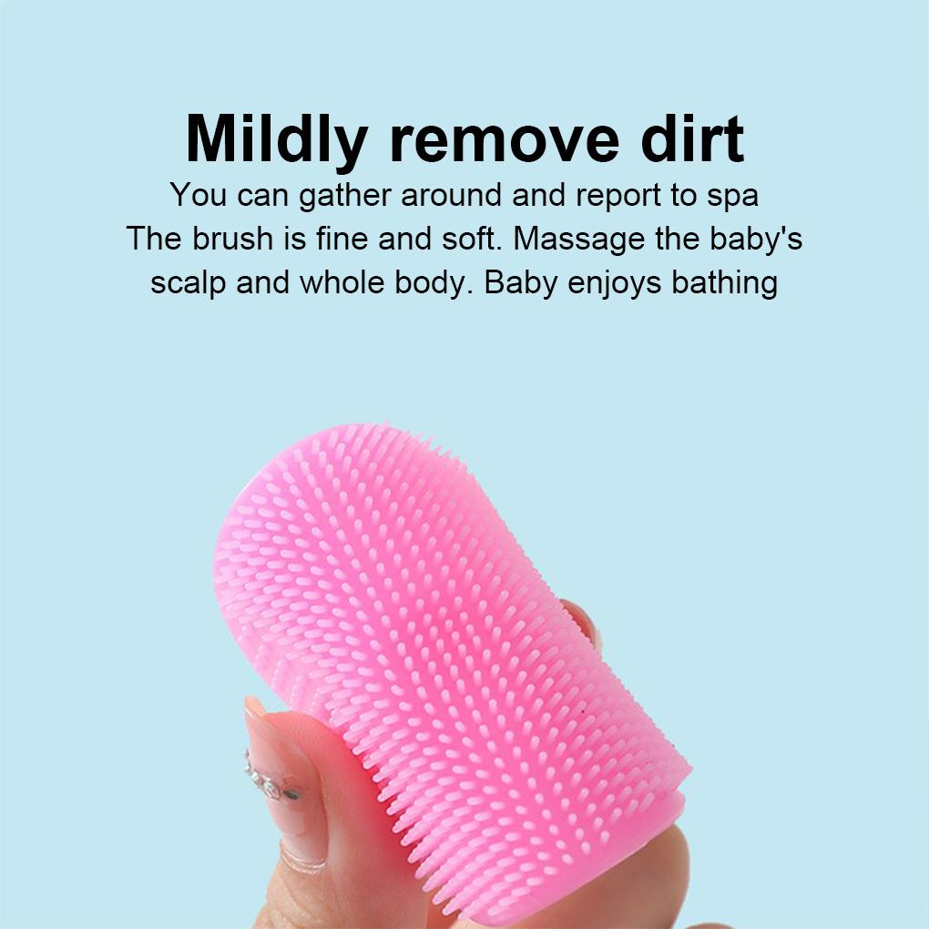 Children Showering Scalp Cleaning Brush Silicone Facial Hair Scrubber Massage Scrubbing Tool Exfoliating Accessory
