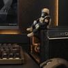 PLA Resin Soldier Model Skeleton Hero Shelf Sitter Ornament 3D Printed Figurine Gothic Desk Ornament Tactical Warrior Sitting Statue for Bookshelf