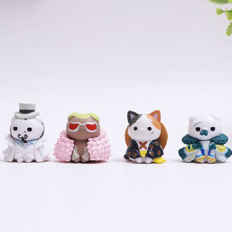 Mini Piece One Cat Cartoon Doll Decoration Car Decoration Plastic Model Figure
