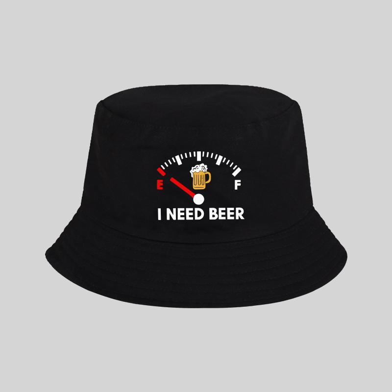 MLFO “I Need Beer” Printed Boater Hat – Lightweight, Foldable Sun Hat, Fishing Hat, Unisex, Casual and Fashionable Headwear