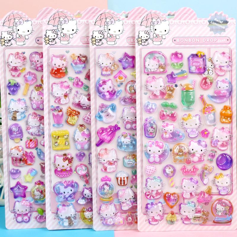 2/4PCS Cute Cartoon Fun 3d Stickers Stickers Decorate Water Bottles Notebooks Home Decoration Children'S Holiday Gifts