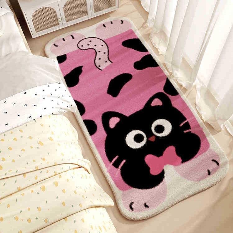 

Ковер для спальни с рисунком, плюшевый ковер для детской комнаты, противоскользящий и простой в уходе ковер у кровати 40 * 120cm