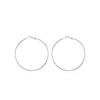 Large hoop simple design thin hoop plain hoop earrings for women, exquisite and high-end versatile ear hoop earrings