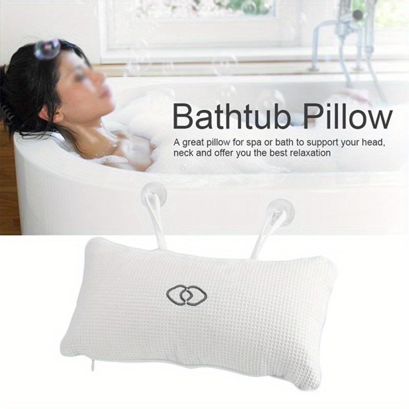 3D Mesh Spa Bathtub Headrest Pillow With Suction Cups Non-Slip Cushion Bath Tub For Neck Back Household Bathroom